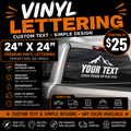 24” x 24” PREMIUM VINYL LETTERING